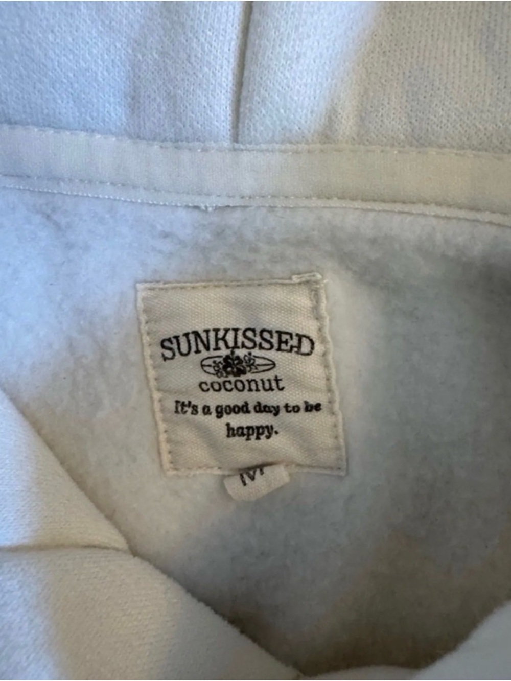 White "SUNKISSED" Pullover Hoodie Sweatshirt - Women's - Picture 6 of 7